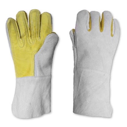 Guante de Carnaza con Refuerzo en Vaqueta Largo – Protección Robusta y Ágil para Entornos Laborales Intensos