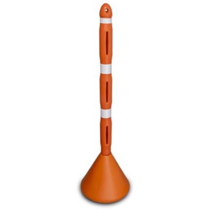 Señalizador Vial Tubular Base Naranja